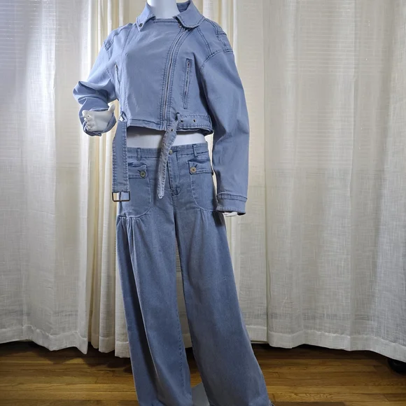 Chic Light Blue Flare & Wide Leg Jeans